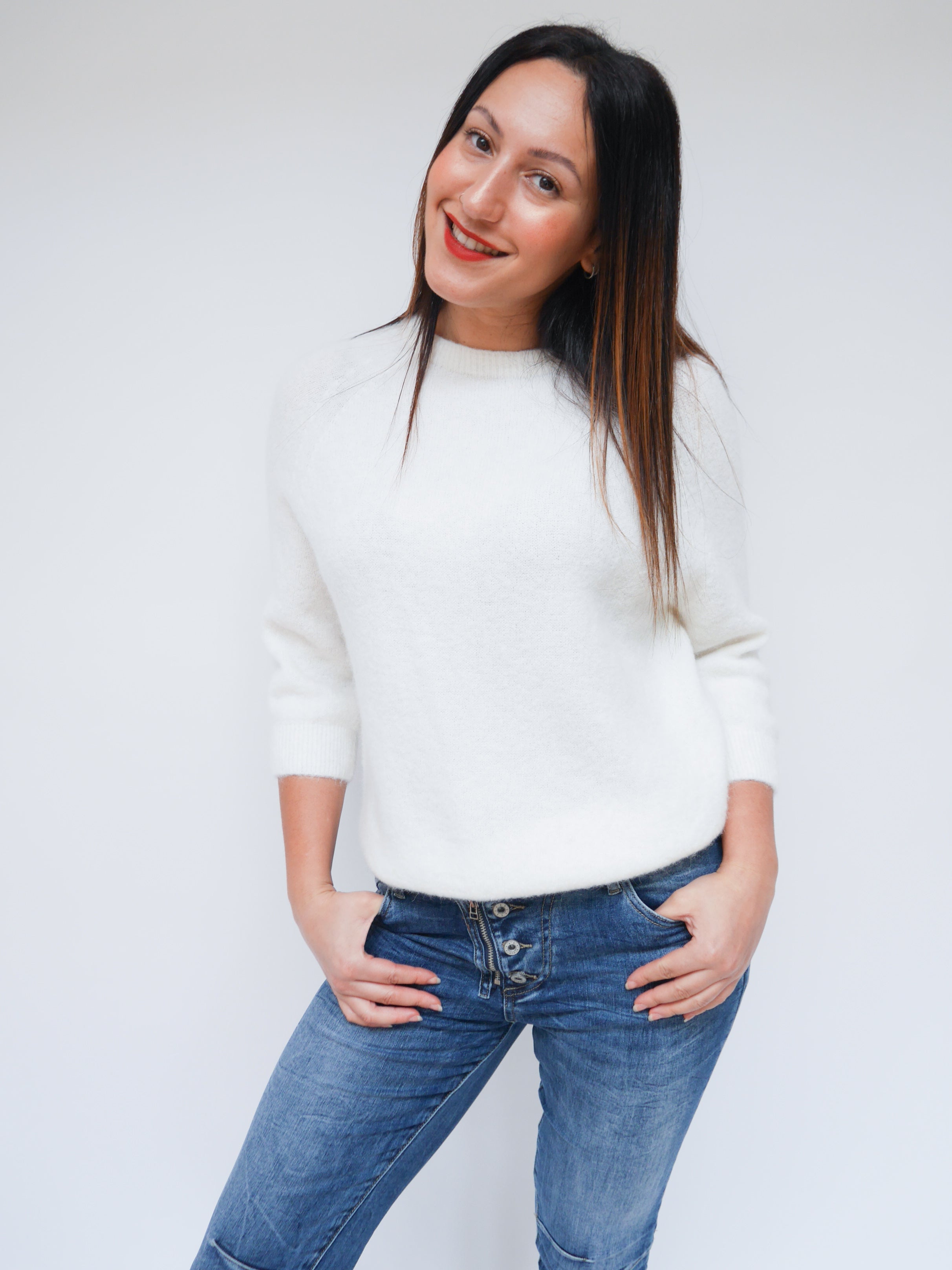 Maddie Alpaca Knit Ivory