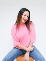 Abi Knit Mohair Hot Pink