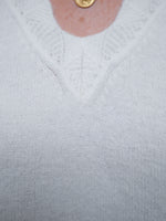 Angela Scallop Neck Knit Ivory