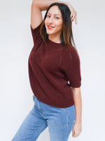 Phoebe Alpaca Knit Bordo