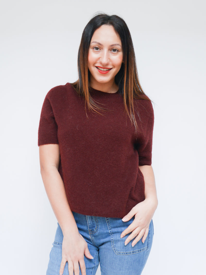 Phoebe Alpaca Knit Bordo