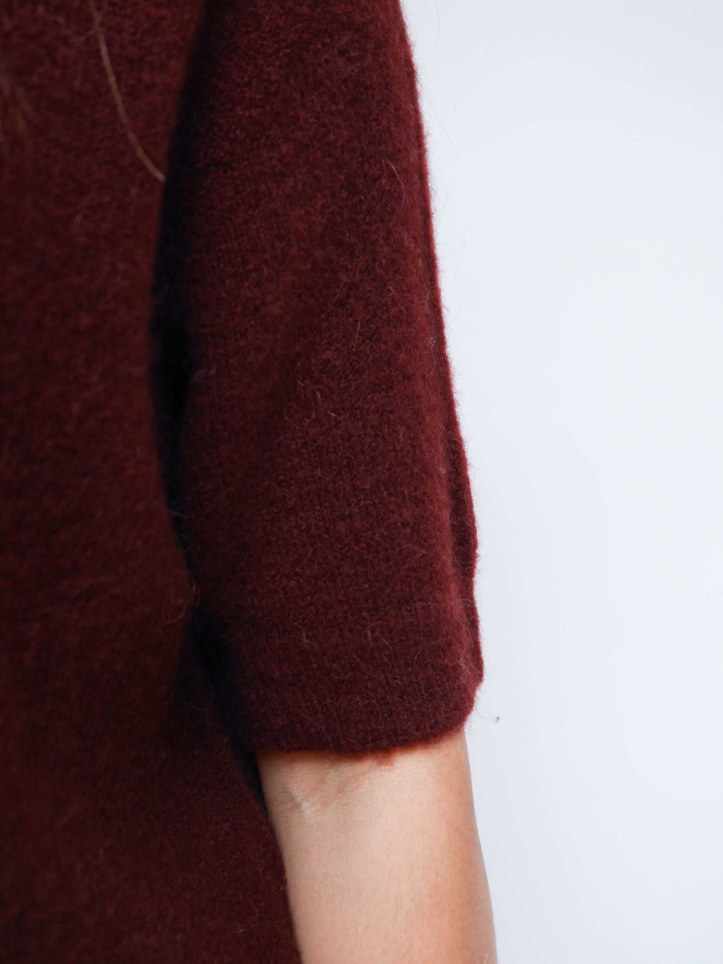 Phoebe Alpaca Knit Bordo