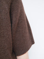 Angela Scallop Neck Knit Chocolate