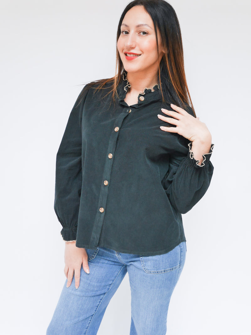 Alice Blouse Black / Camel