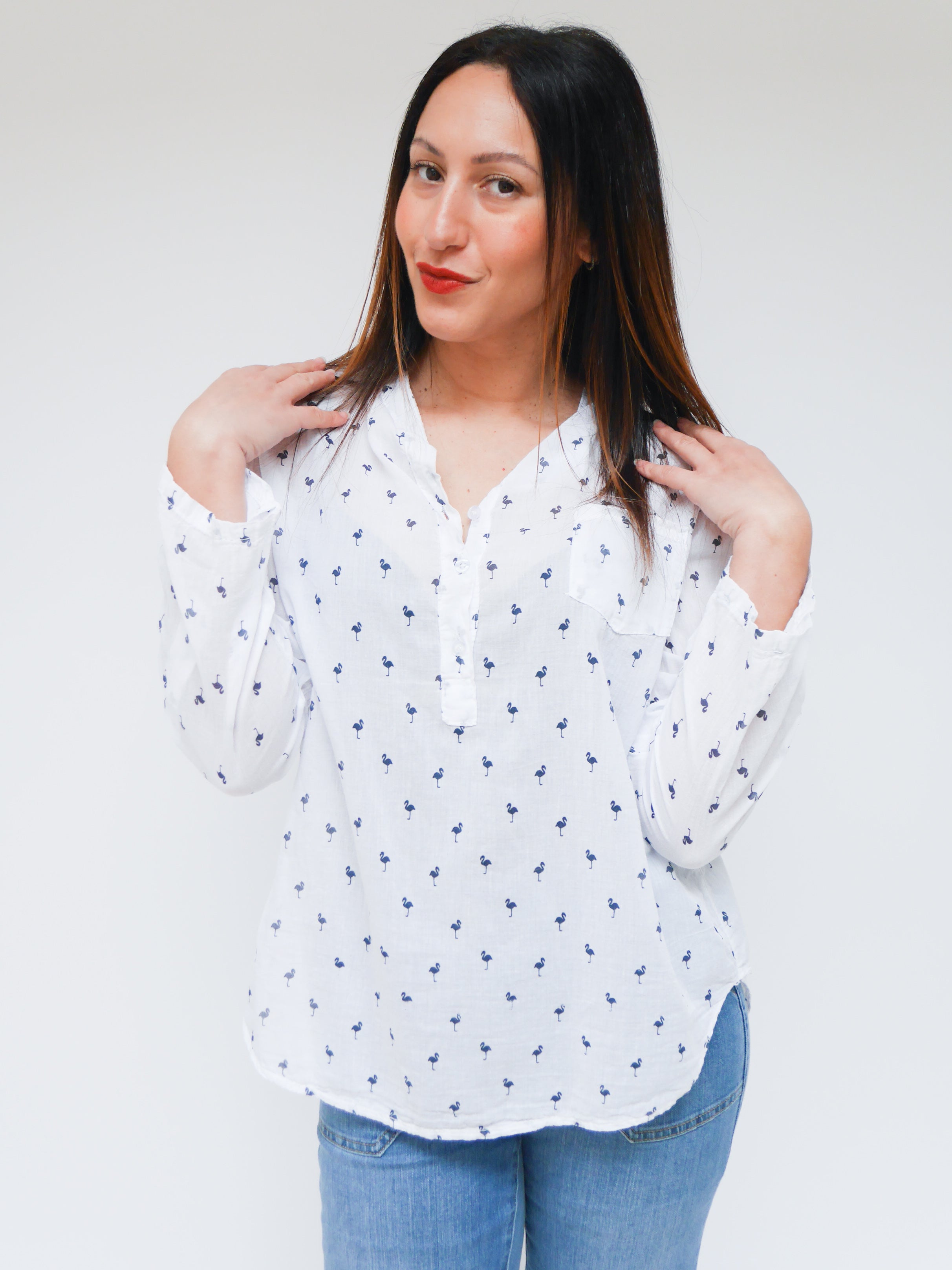 Flamingo Blouse White