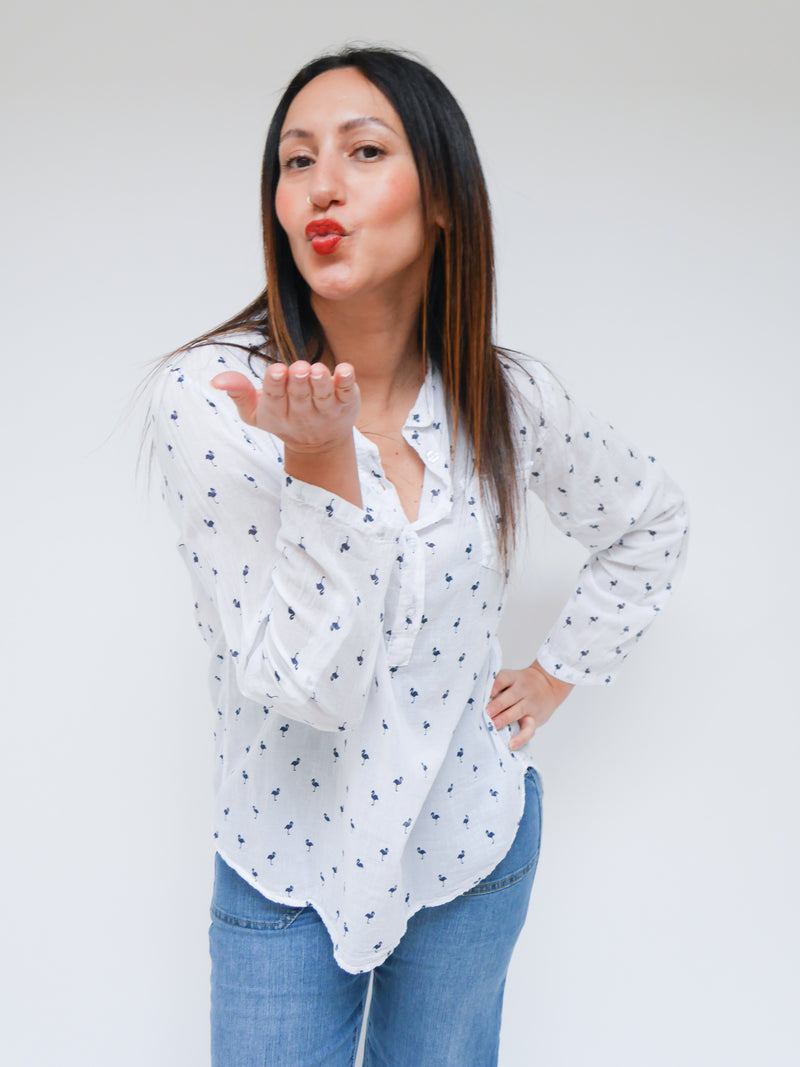 Flamingo Blouse White