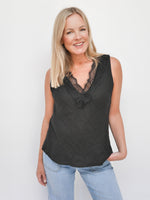 Amalee Linen Top Black