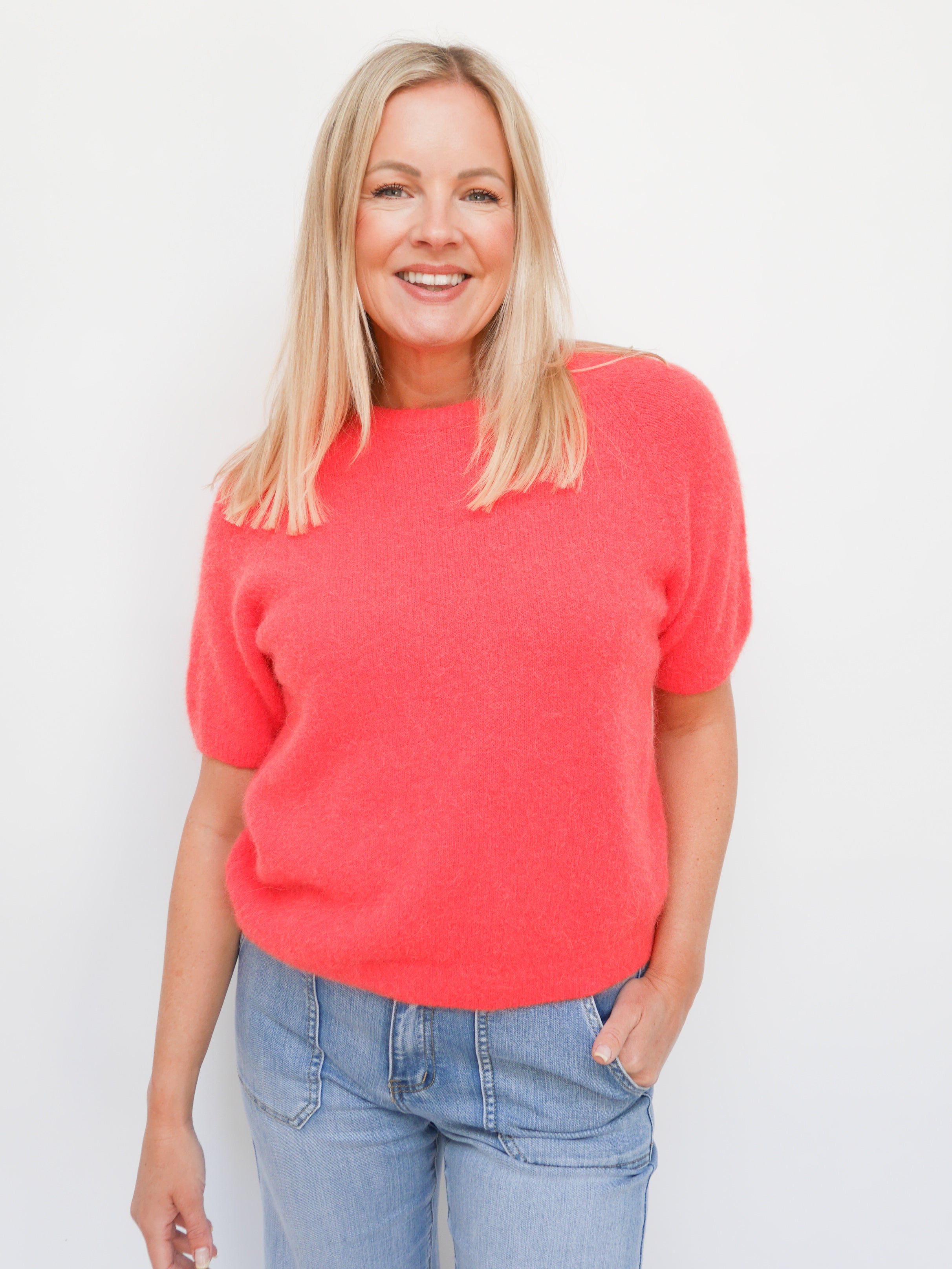 Nina Alpaca Knit Coral
