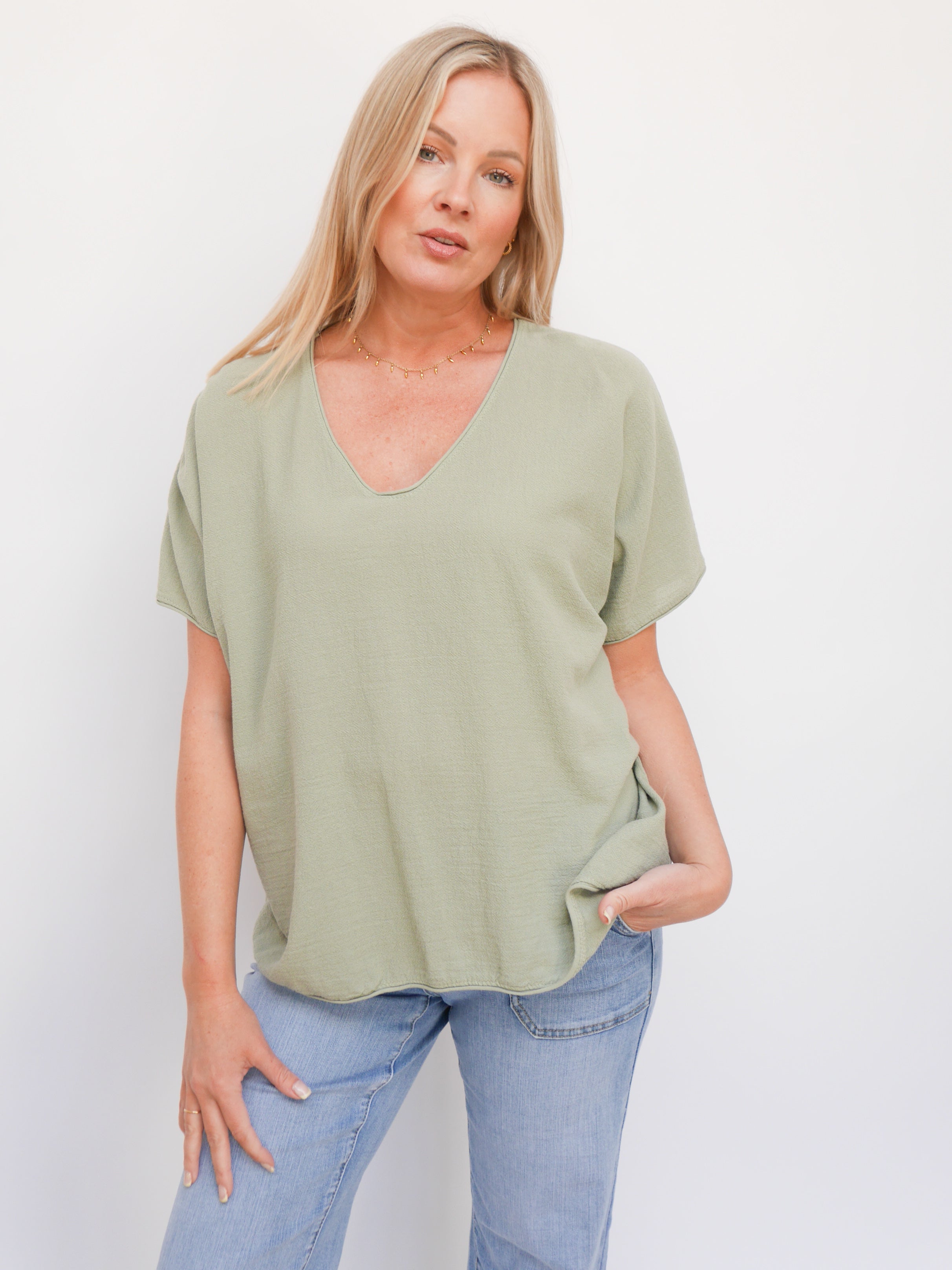 Faye Top Khaki