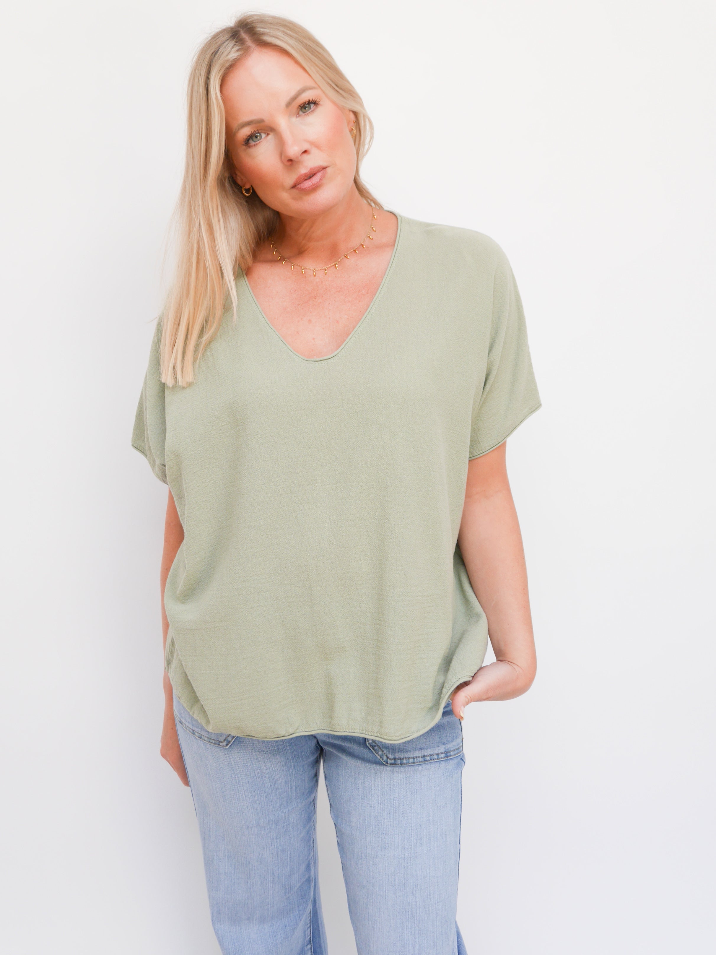 Faye Top Khaki