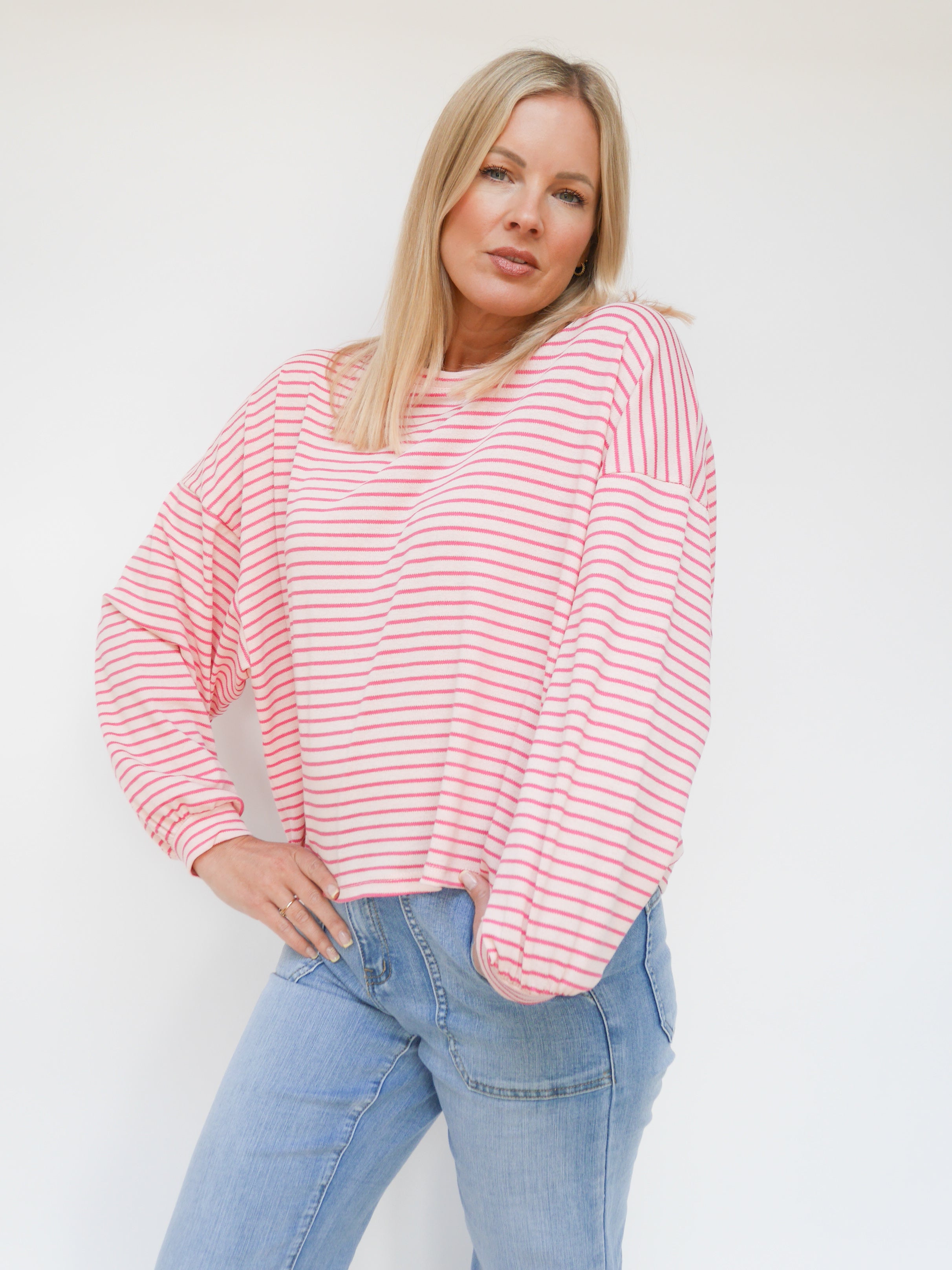 Carla Long Sleeve Tee Pink