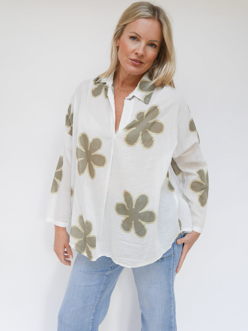 Cadence Blouse Khaki