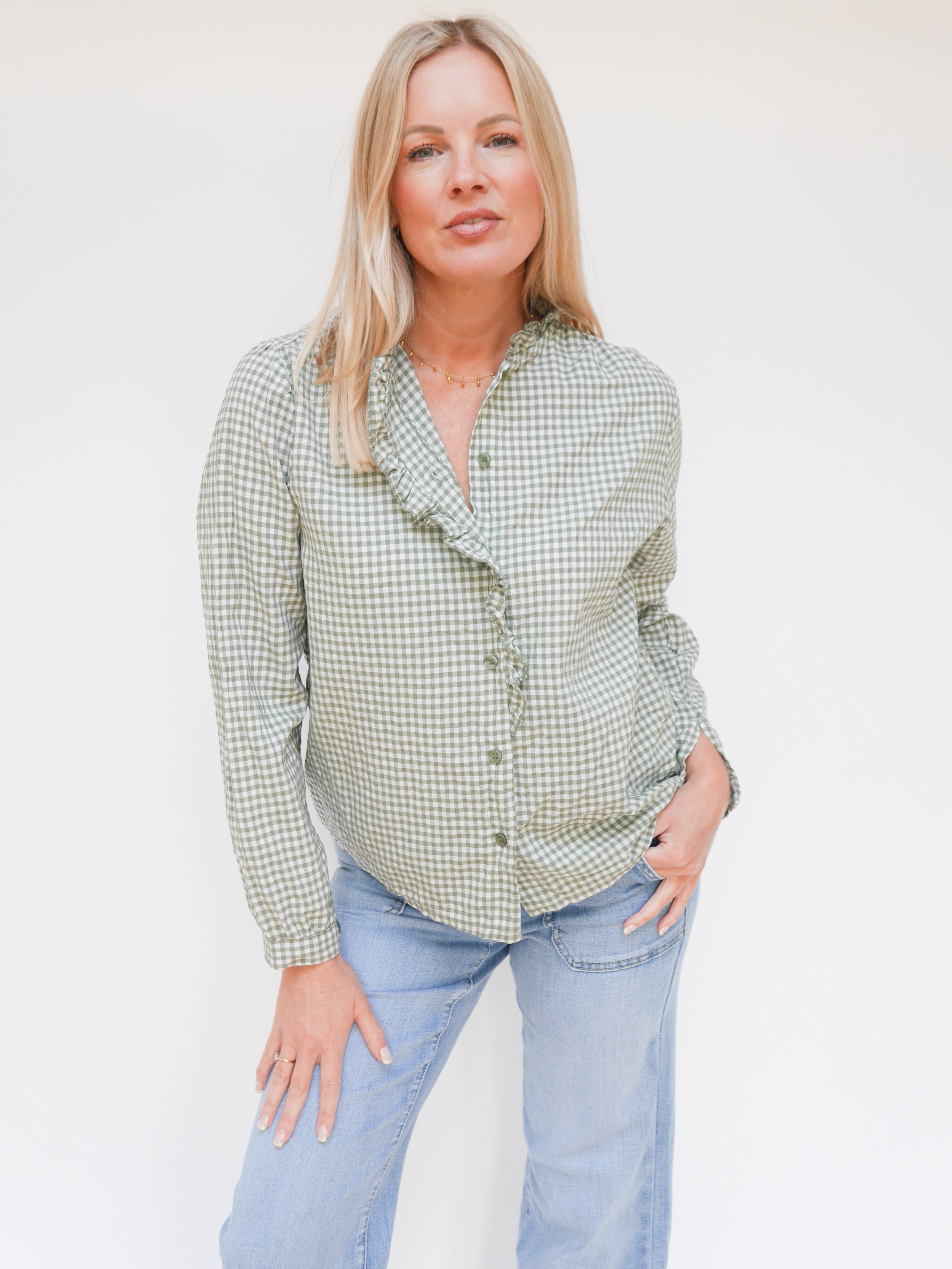 Aria Blouse Khaki