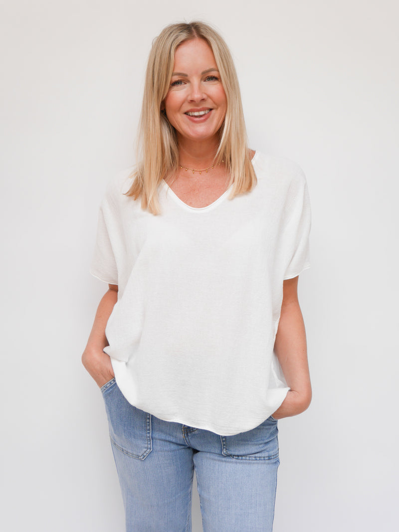 Faye Top White