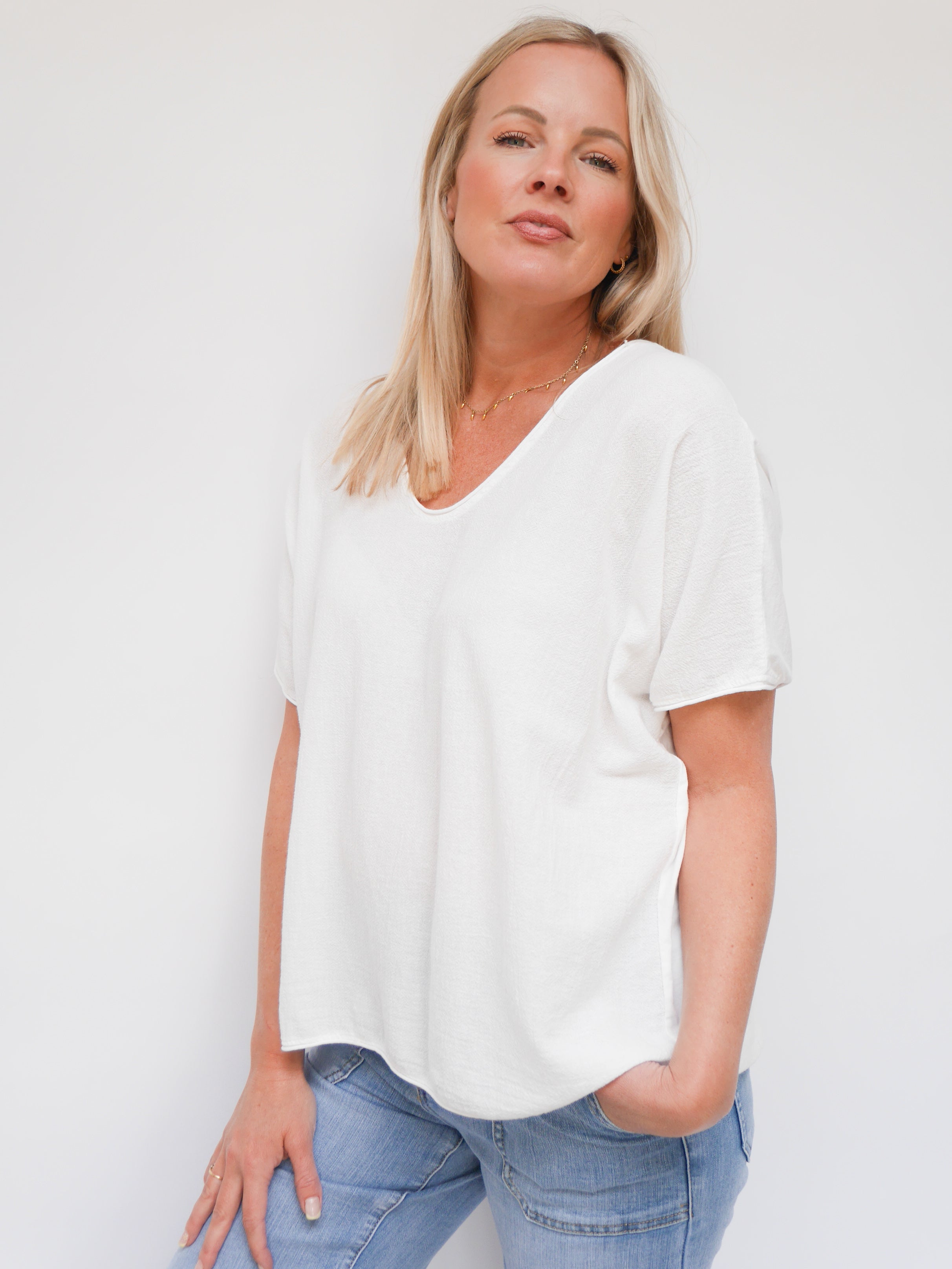 Faye Top White