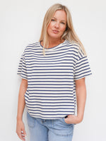 Esther T-Shirt White & Navy