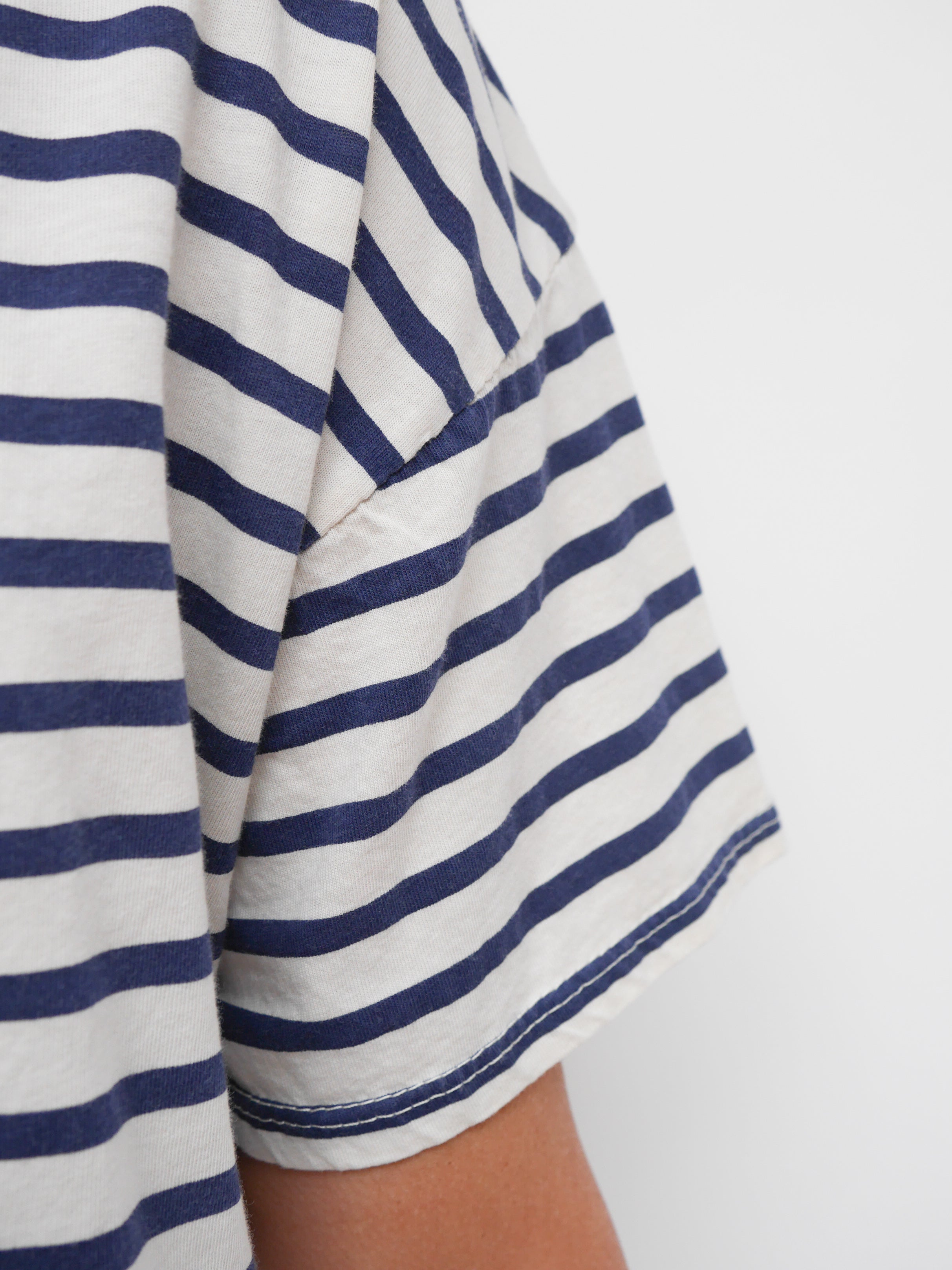 Esther T-Shirt White & Navy
