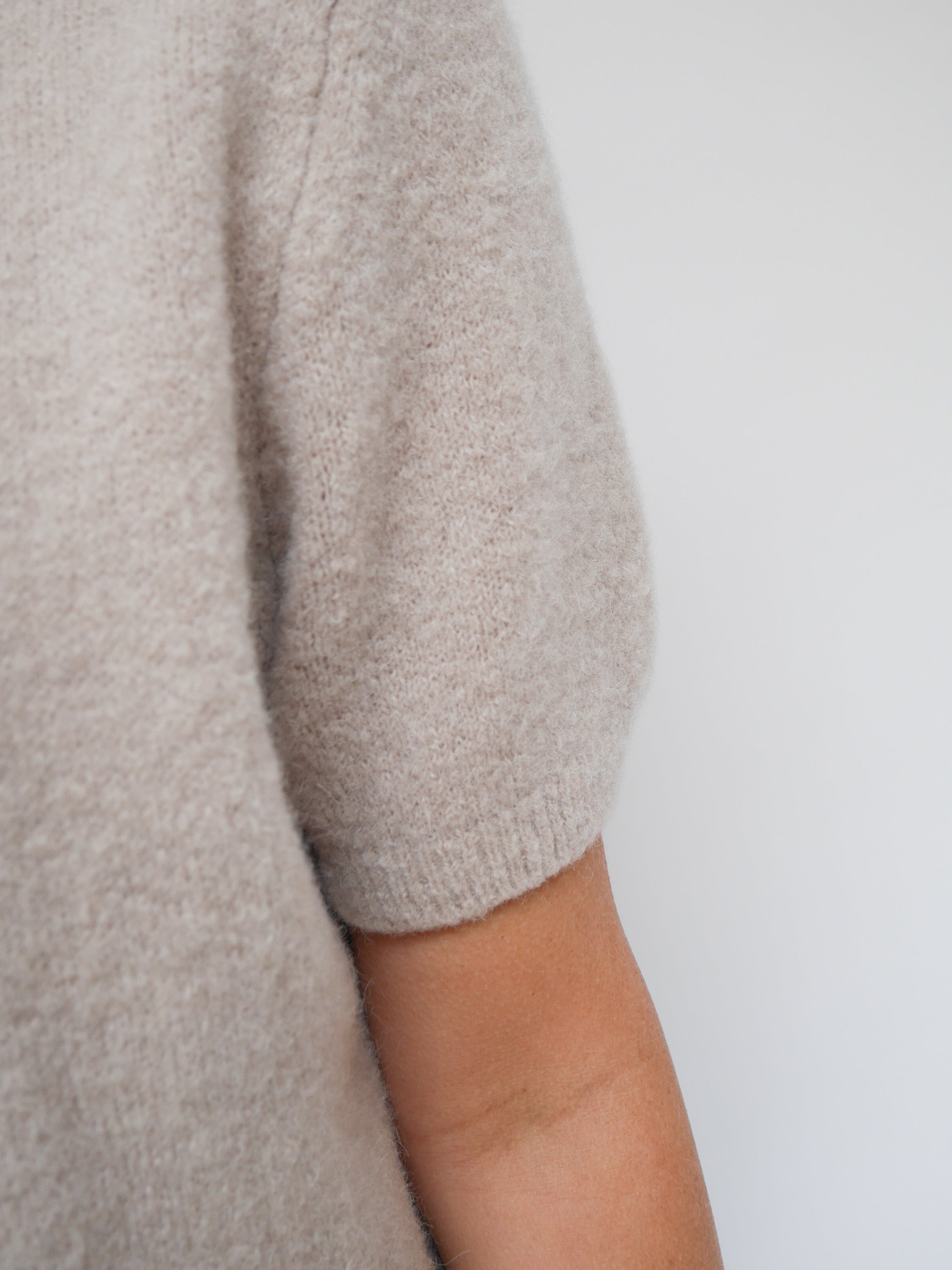 Jemma Alpaca Cardigan Stone