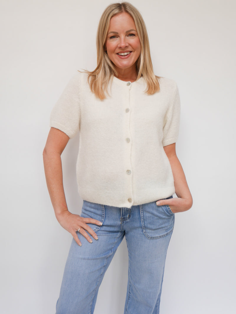 Jemma Alpaca Cardigan Ivory