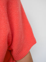 Angela Scallop Neck Knit Coral