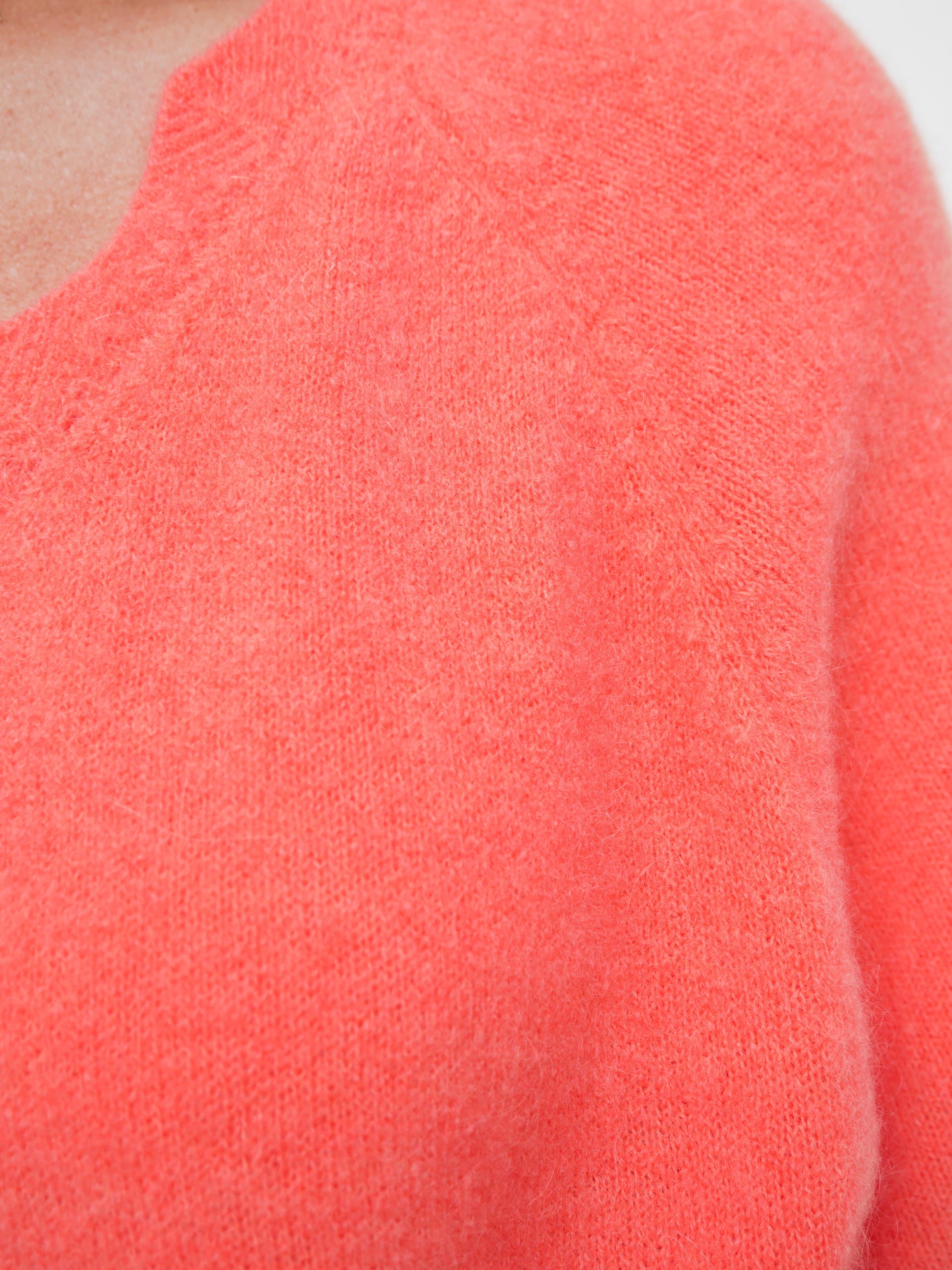 Angela Scallop Neck Knit Coral