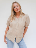 Amanda Linen Blouse Camel