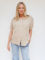 Amanda Linen Blouse Camel