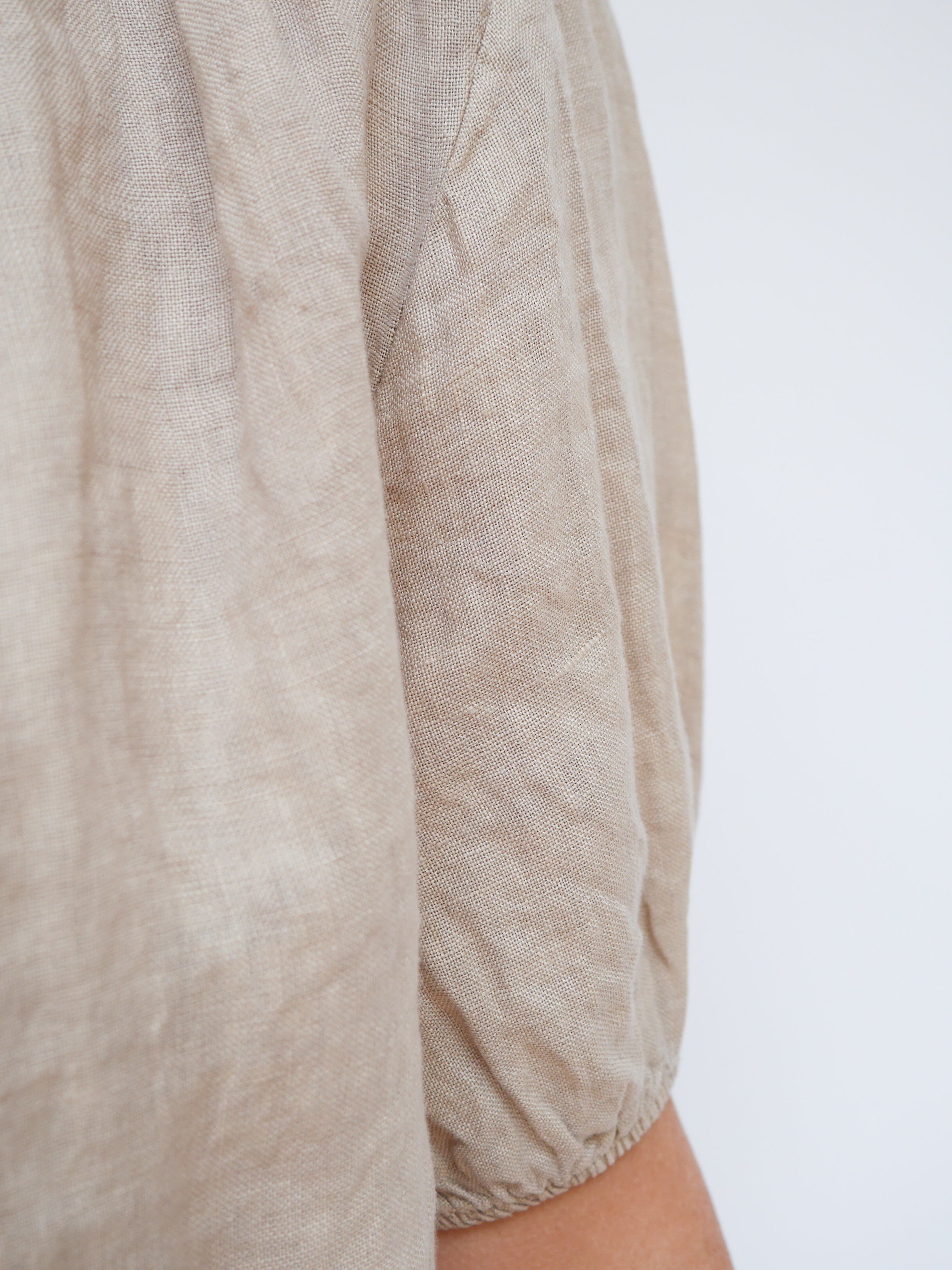 Amanda Linen Blouse Camel