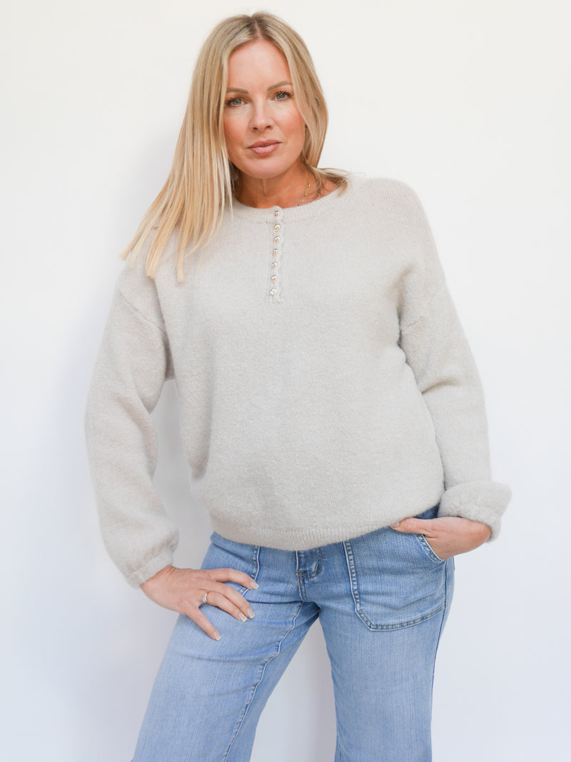 Jamie Alpaca Knit Stone