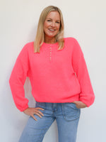 Jamie Alpaca Knit Neon Coral