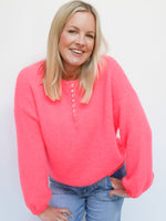 Jamie Alpaca Knit Neon Coral