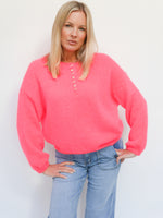 Jamie Alpaca Knit Neon Coral