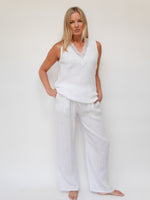 Lola Linen Trs White