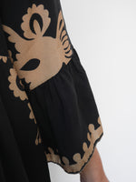 Victoria Dress Black & Camel
