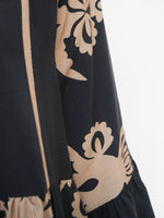 Victoria Dress Black & Camel