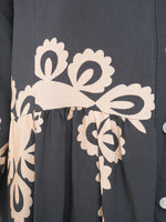 Victoria Dress Black & Camel
