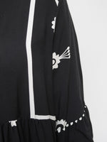Victoria Dress Black & Ecru