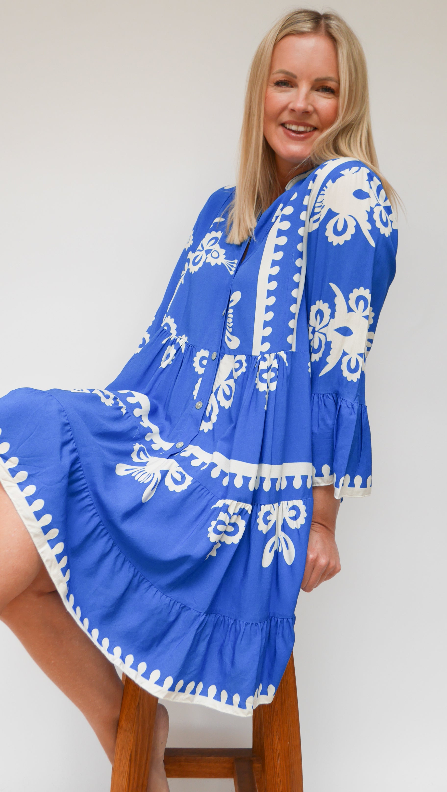 Victoria Dress Royal Blue