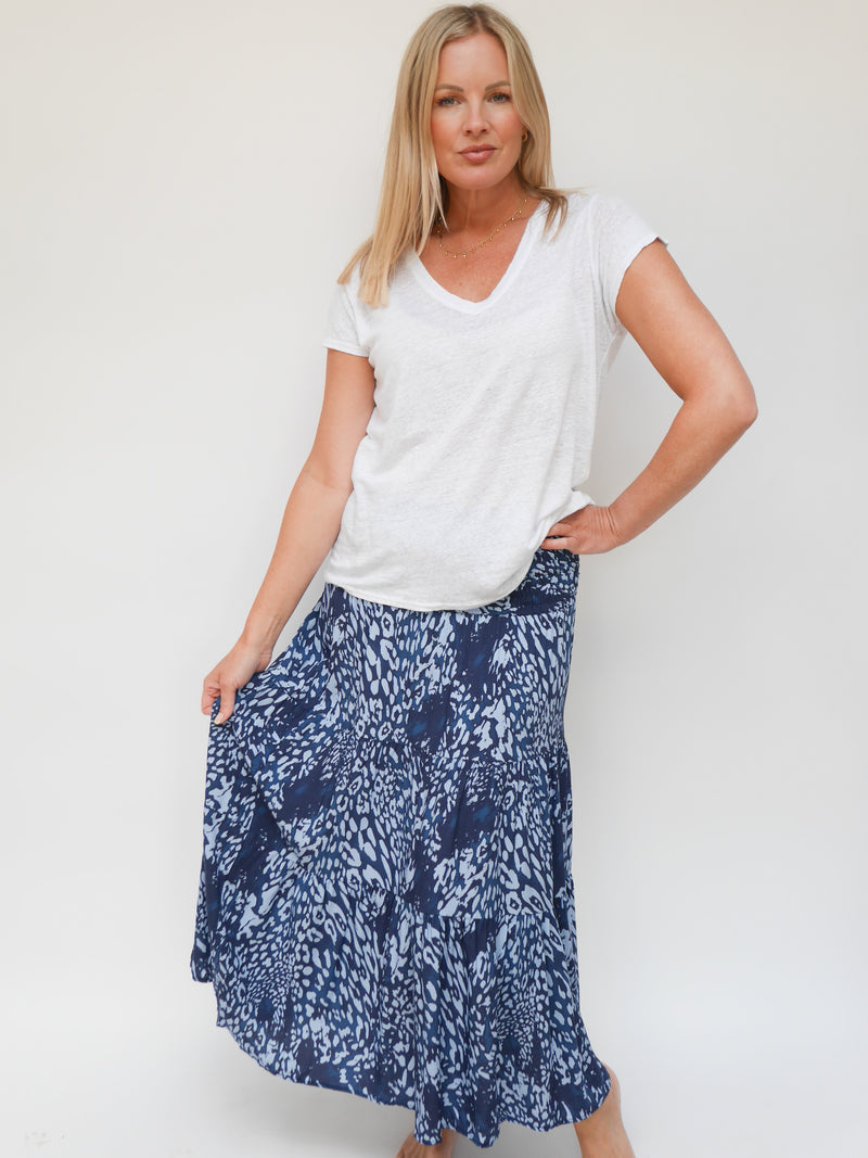 Layla Skirt Dress Navy & Light Blue