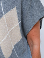 Cashmere Argyle Tank Grey