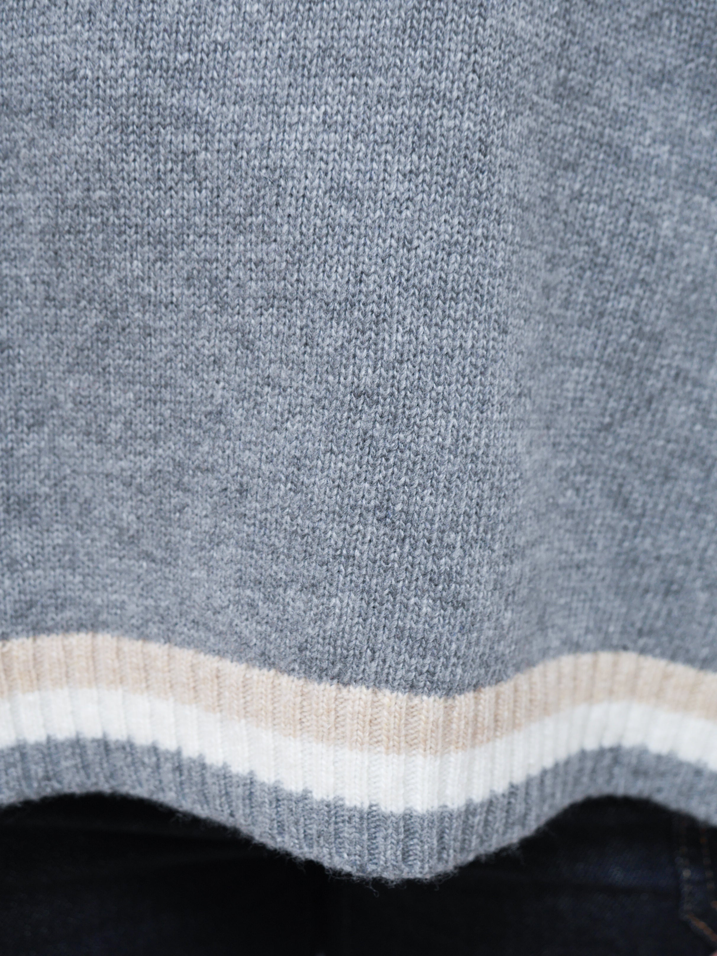 Cashmere Argyle Tank Grey