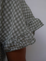 Coco Gingham Blouse Khaki