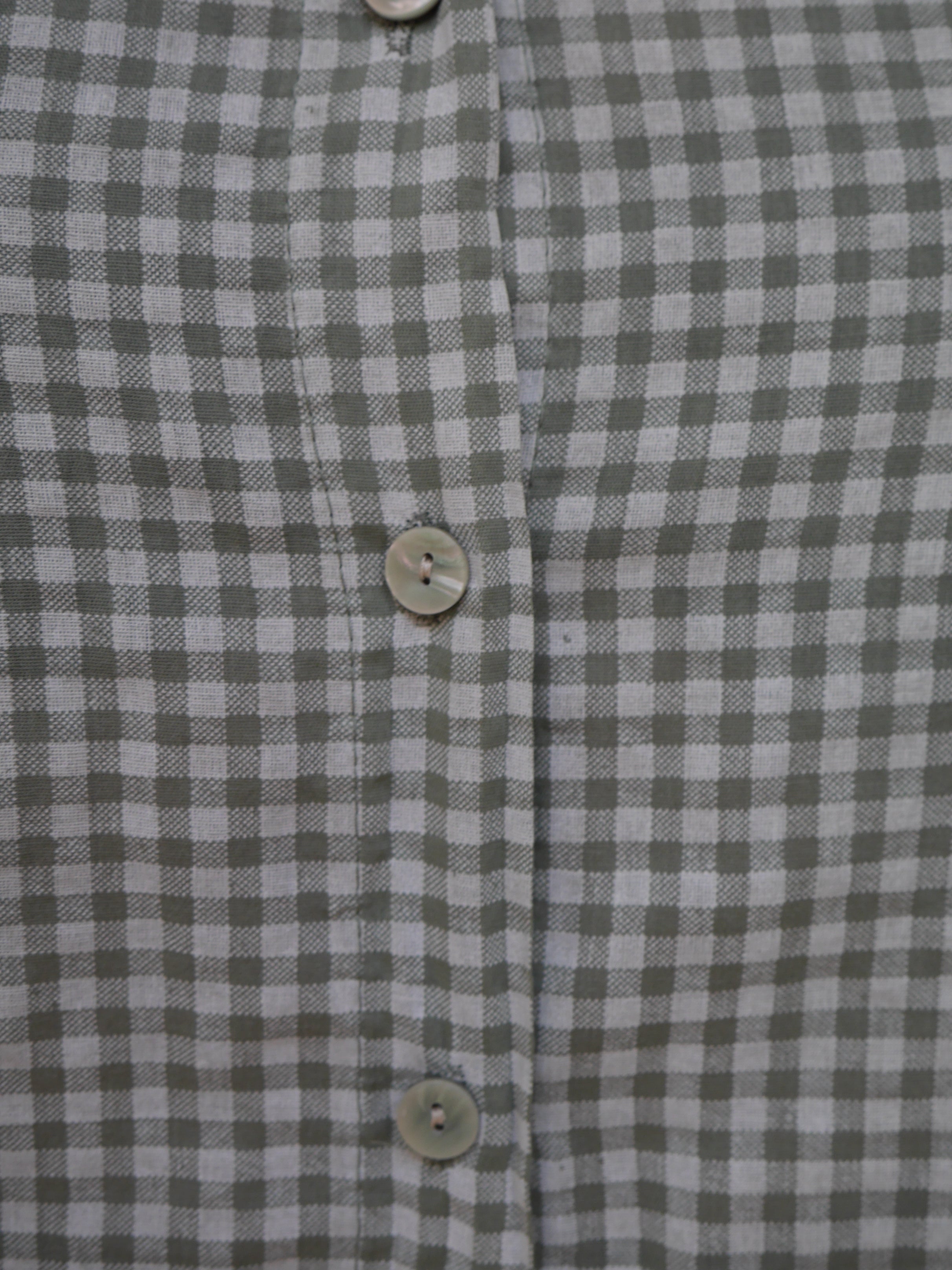 Coco Gingham Blouse Khaki