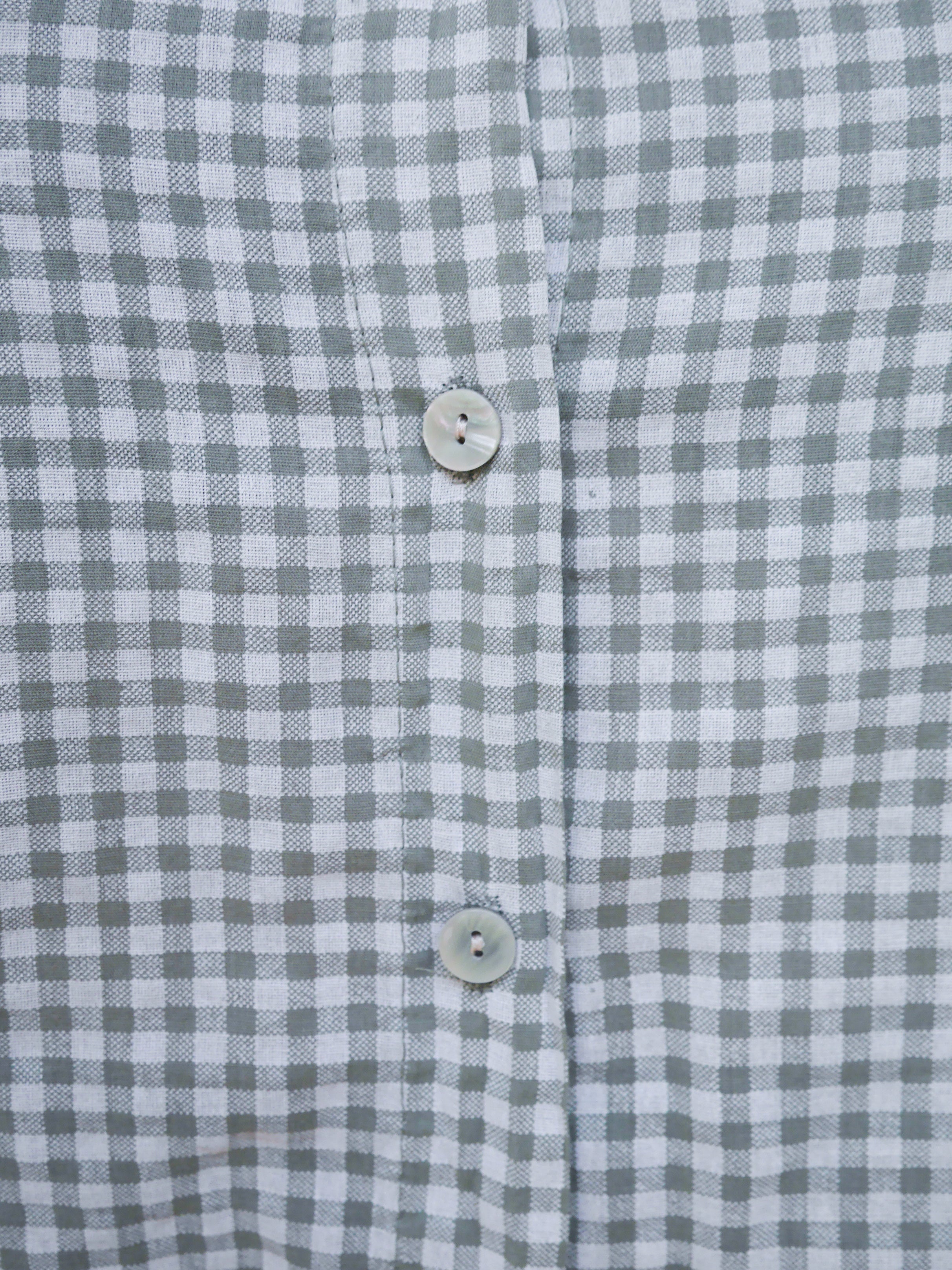 Coco Gingham Blouse Khaki