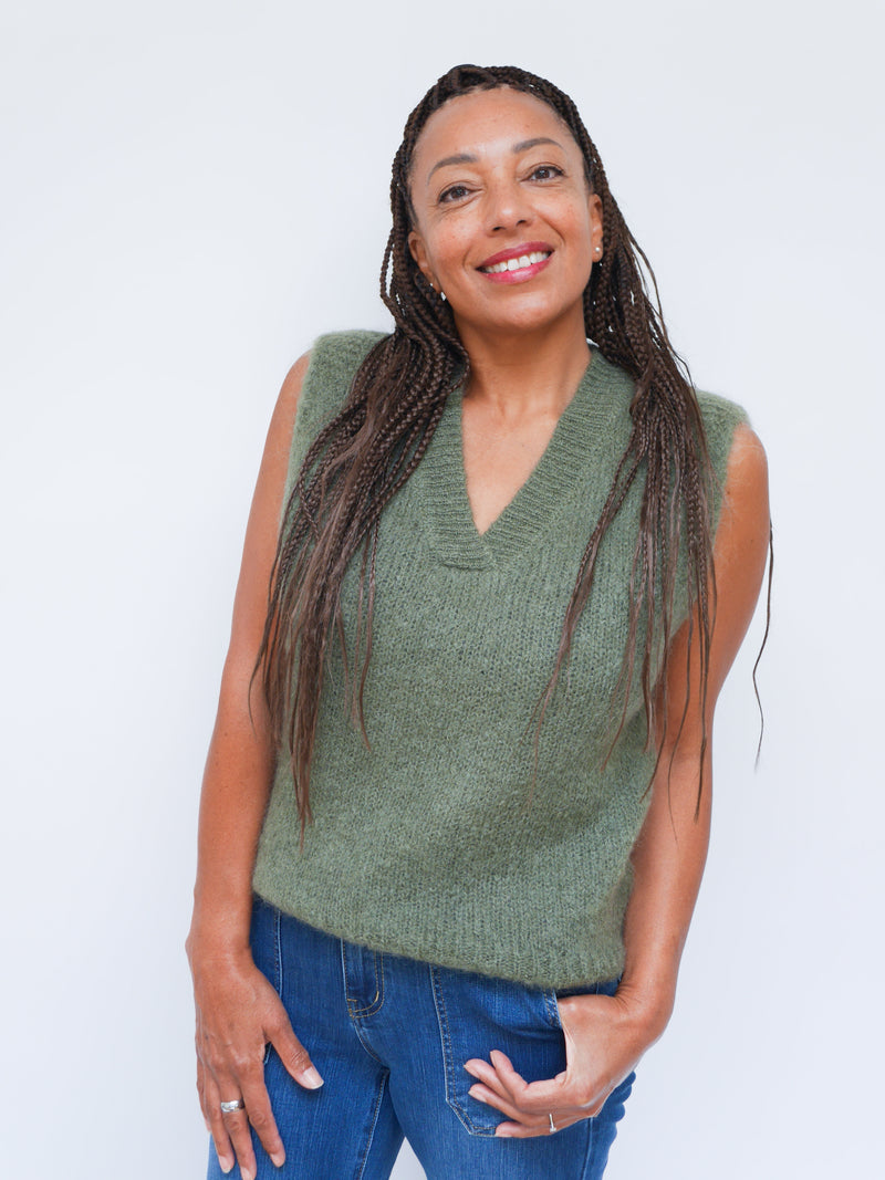 Alba Mohair Tank Khaki