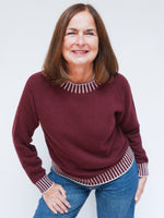 Cashmere Stitch Jumper Bordo