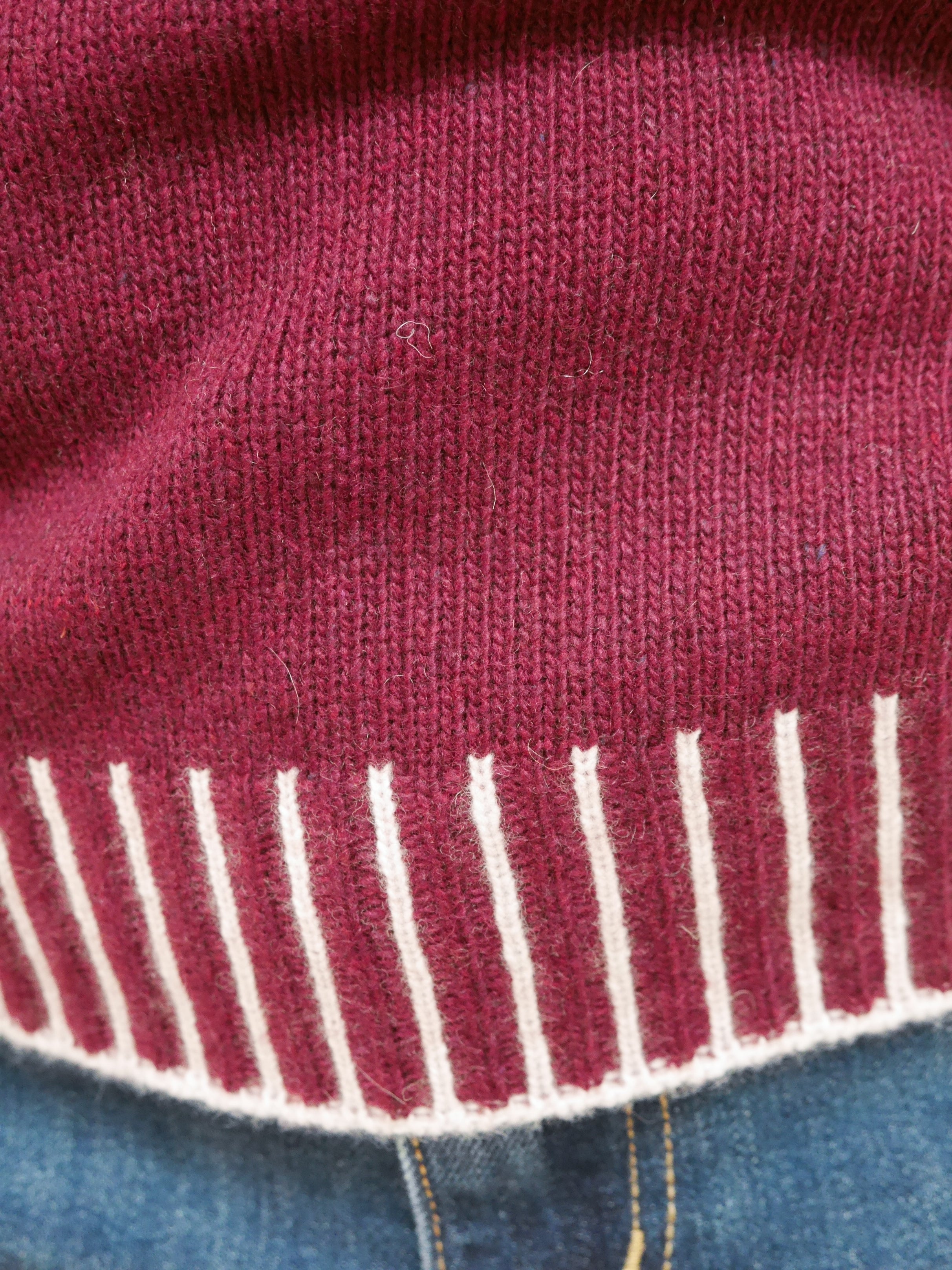 Cashmere Stitch Jumper Bordo