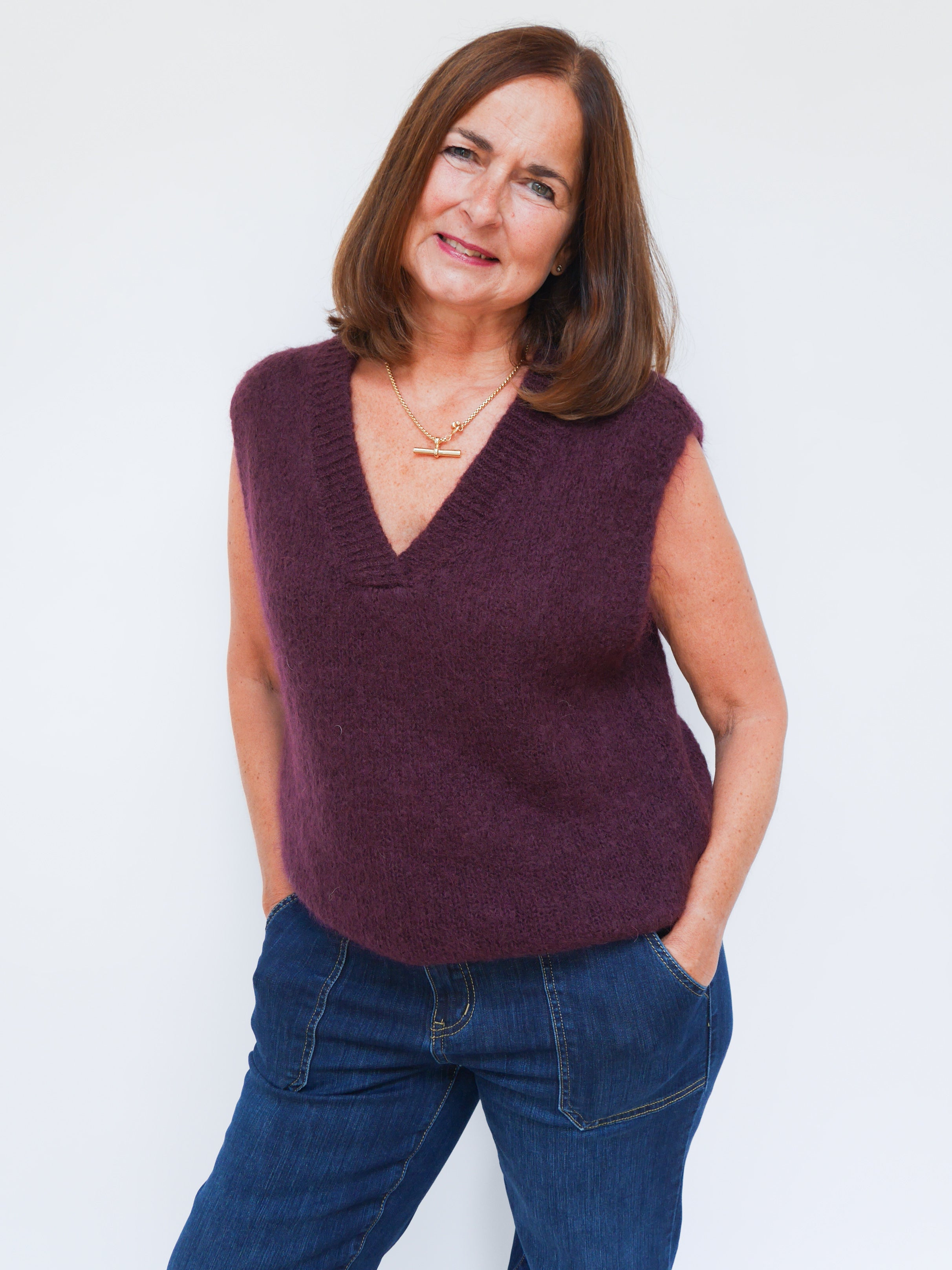 Alba Mohair Tank Plum