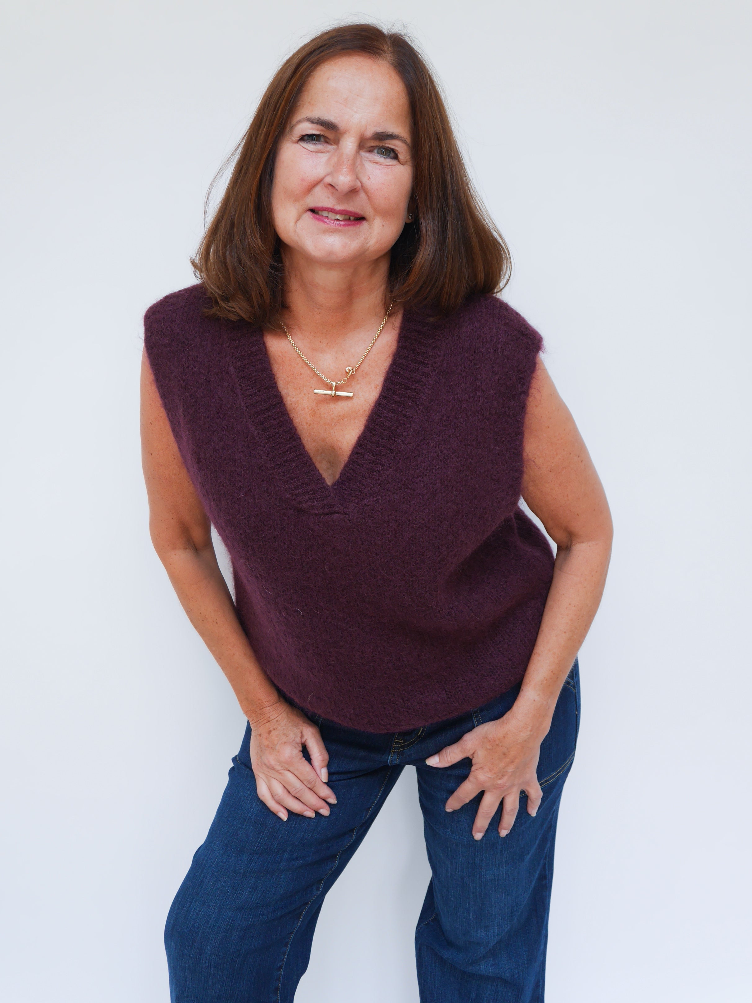 Alba Mohair Tank Plum
