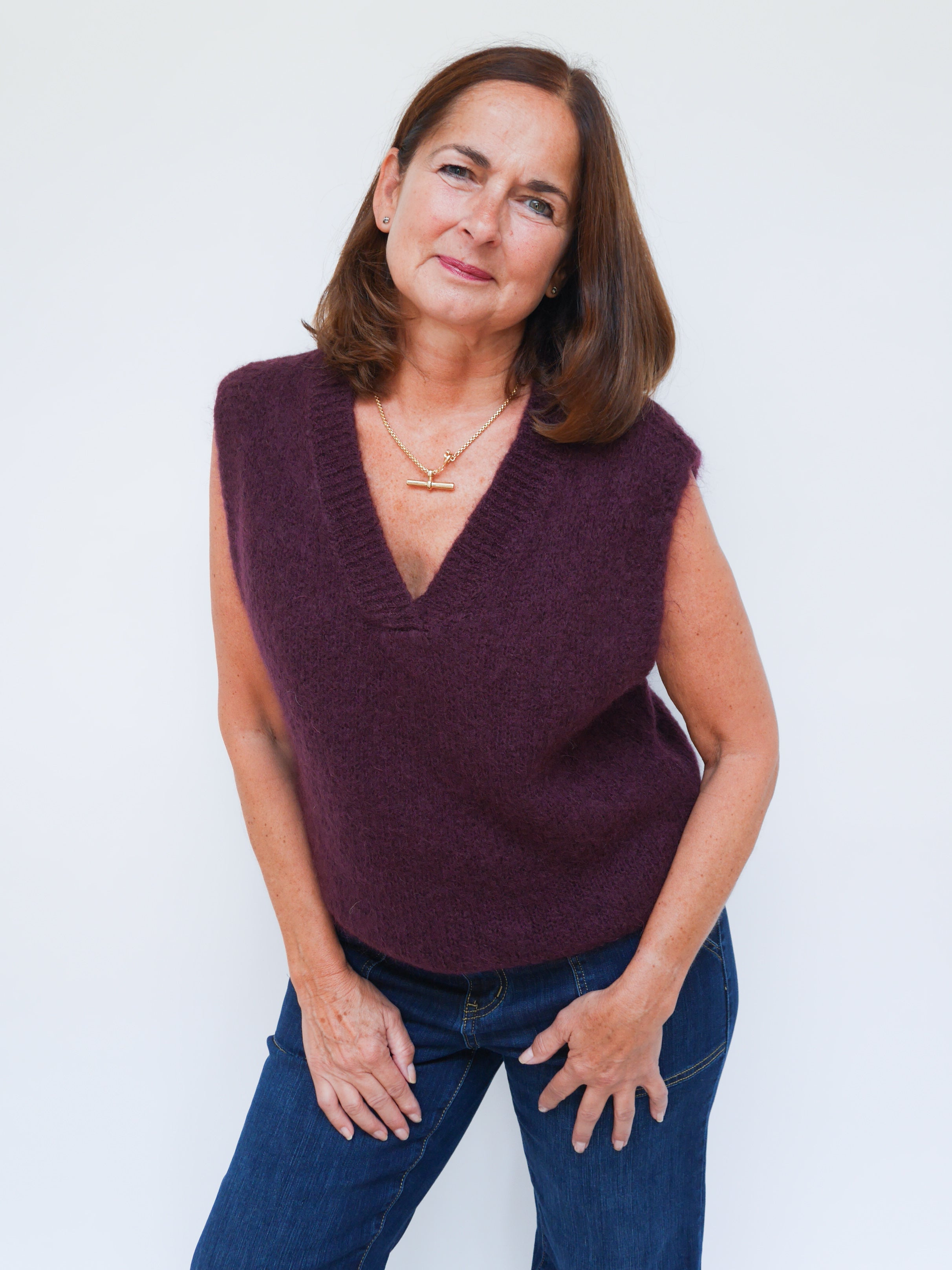 Alba Mohair Tank Plum